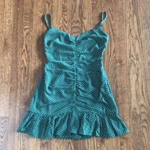 Urban Outfitters Mar Polka Dot Cinched MiniDressXS